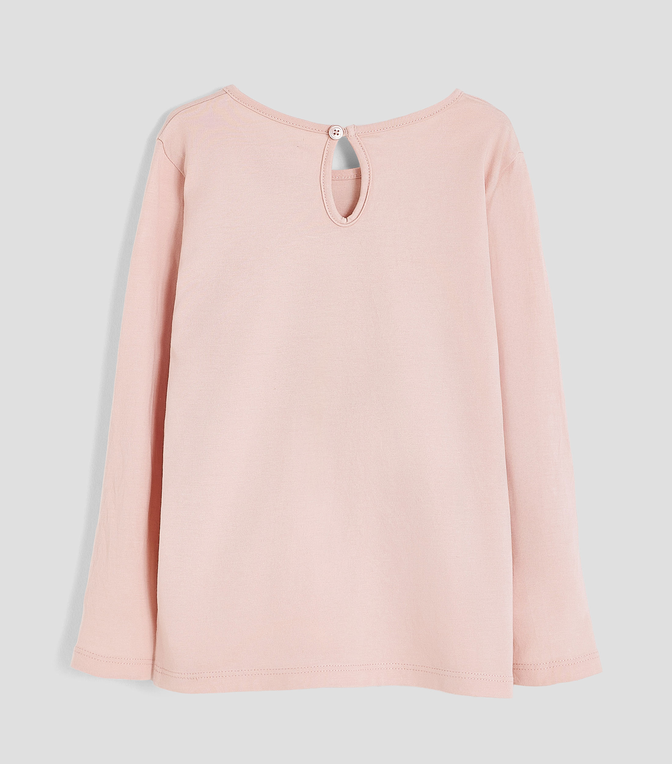 Playera cuello redondo manga larga lisa Bebé